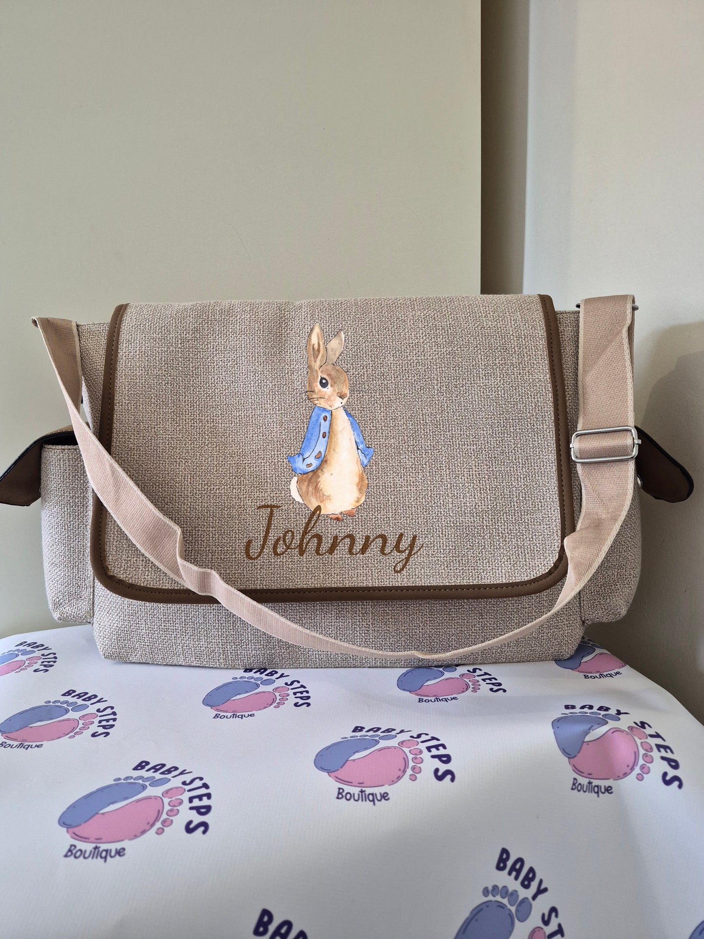 Personalised Canvas Changing Bag