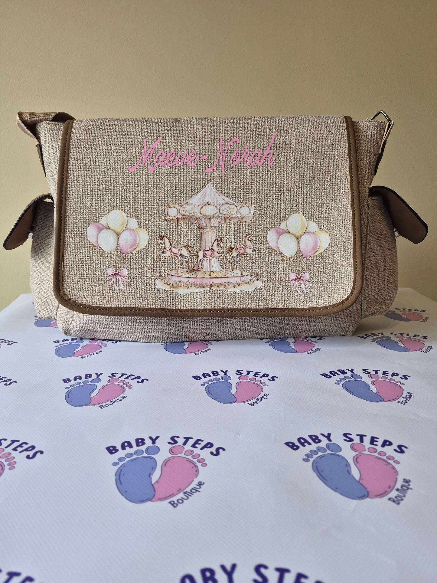 Personalised Canvas Changing Bag
