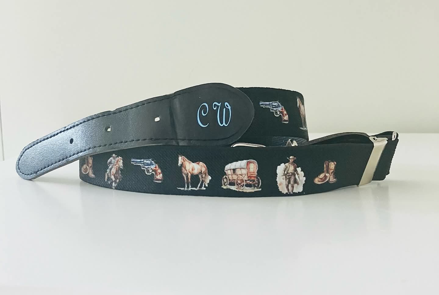 Boys western and boxing theme adjustable belts