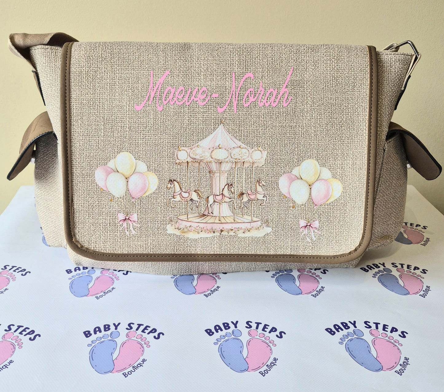 Personalised Canvas Changing Bag