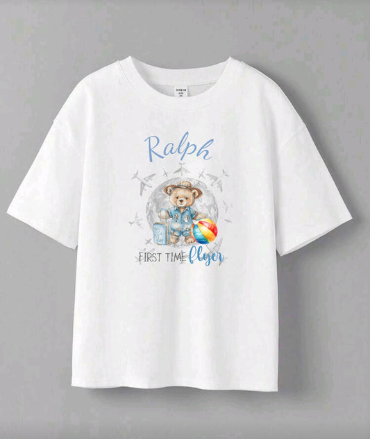 Personalised First Time Flyer Kids T-Shirt