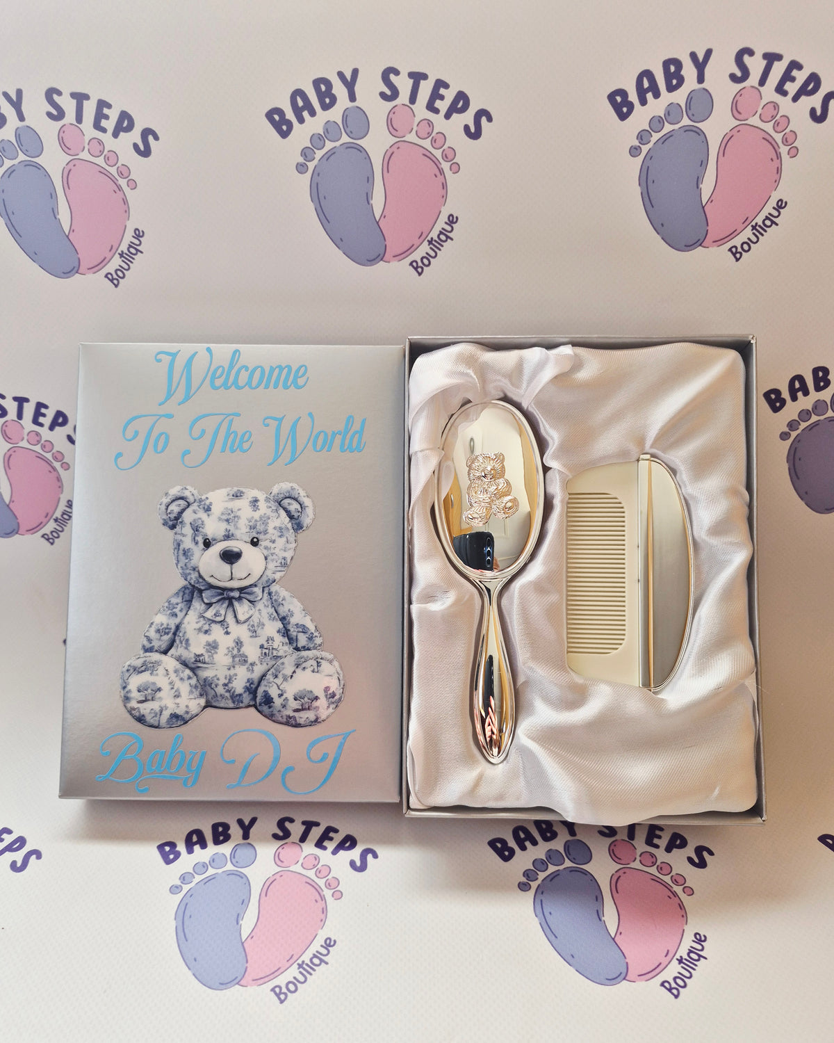 CELEBRATIONS SILVERPLATED BABY BRUSH AND COMB GIFT SET