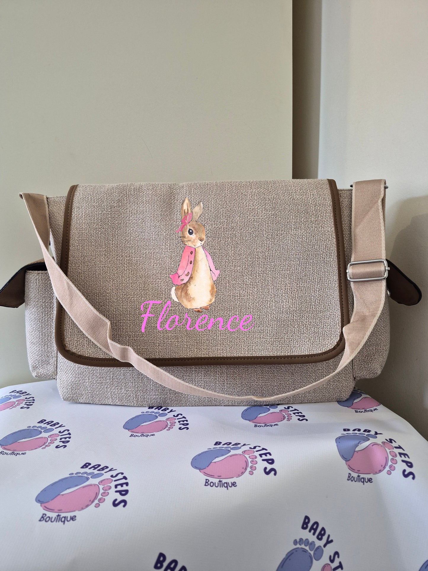 Personalised Canvas Changing Bag
