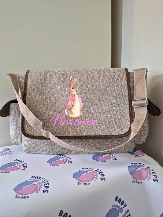 Personalised Canvas Changing Bag