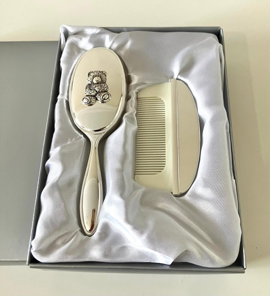 CELEBRATIONS SILVERPLATED BABY BRUSH AND COMB GIFT SET