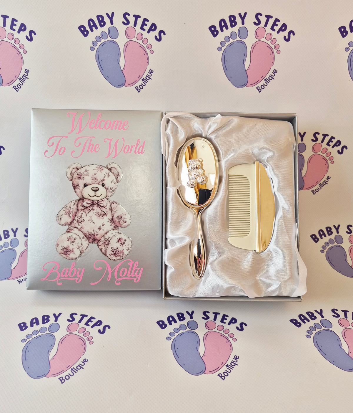CELEBRATIONS SILVERPLATED BABY BRUSH AND COMB GIFT SET